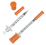 Insulin Syringe U-40 With Permanently Attached Needle 100/Pkg