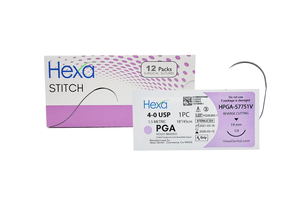 Sutures Absorbable PGA 12/Pkg  (Hexa Dental)