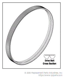 Drive Belt Replacement for RamVac Bulldog QT2, Dental Vacuum Unit