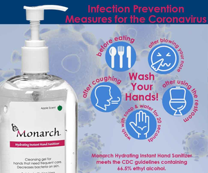 Monarch Hydrating Instant Hand Sanitizer 16oz