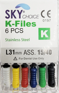 K-Files Stainless Steel 31mm Sky Choice Pack of 6