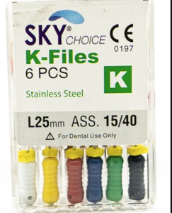 K-Files Stainless Steel 25 mm 6/Pkg (Sky Choice)