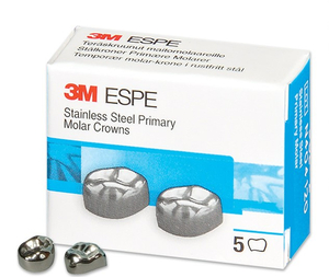 Stainless Steel 2nd Primary Molar Crowns Refill Lower Right 5/Pkg (3M)