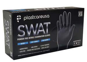 Swat Black Nitrile Gloves (Plastcare USA)