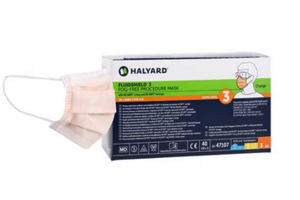 FluidShield Procedure Mask ASTM Level 3 Anti-Fog Orange 40/Bx