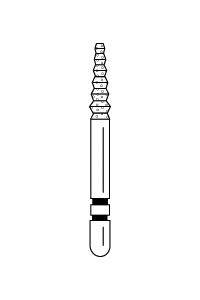 Two Striper FG Crown Cut Diamond Burs FG 5/pk (Premier)