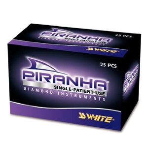 Piranha Single Patient Use Diamonds End Cutting Sterile 25/Pkg (SS White)