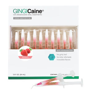 GINGICaine Oral Anesthetic Gel Strawberry (Gingi-pak)
