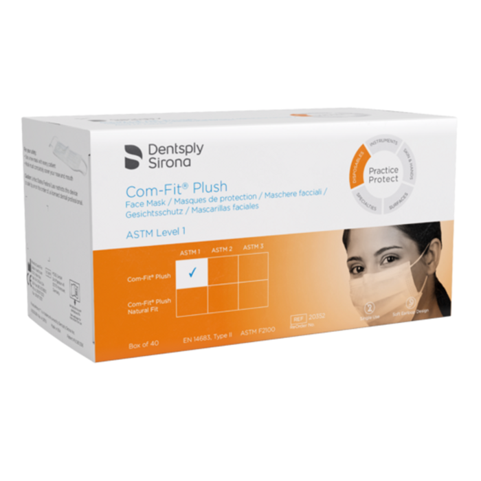Mask Com-Fit Plush Masks, ASTM Level 1, 40/Box