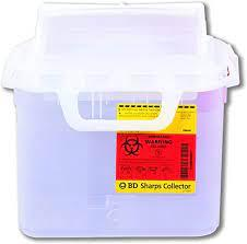 Sharps Collector 5.4 qt Side Entry Pearl (Crosstex)