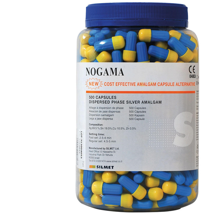 Nogama Dispersed Phase Alloy 69%Ag, High Copper, Non Gamma II Amalgam Nogama Dispersed Phase Alloy 69%Ag, High Copper, Non Gamma II Amalgam