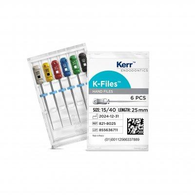 K-Files Stainless Steel, Color Coded 21mm (SybronEndo)