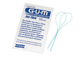 GUM Eez-Thru Floss Threader 5/Envelope 100/Pk 