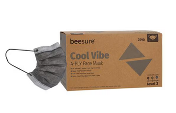 Earloop Face Masks Vibe ASTM Level 3, Antifog, 50/Pkg (BeeSure)