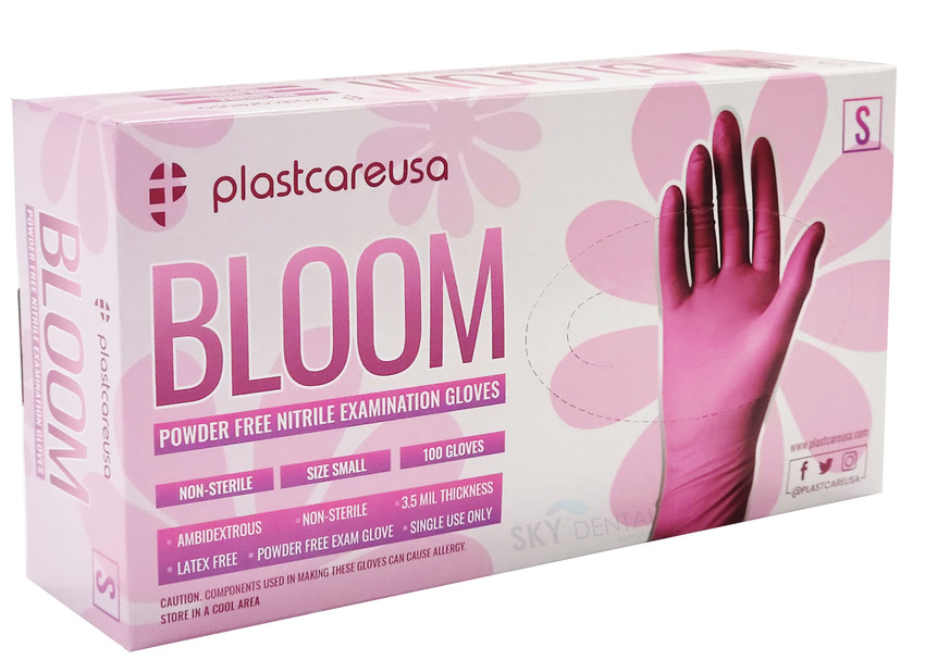 Bloom Pink Nitrile Gloves (Plastcare USA)