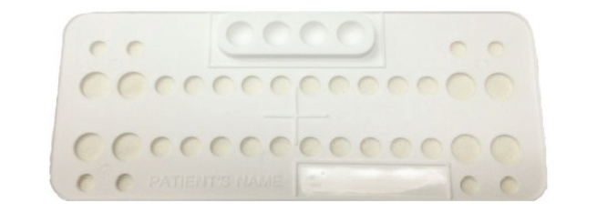 Ortho Bracket Trays Disposable White 25 Pack