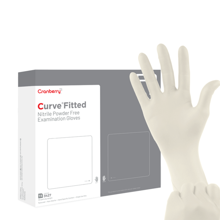 Curve Fitted Nitrile Exam Glove, 100/Box (Cranberry) Curve Fitted Nitrile Exam Glove, 100/Box (Cranberry)