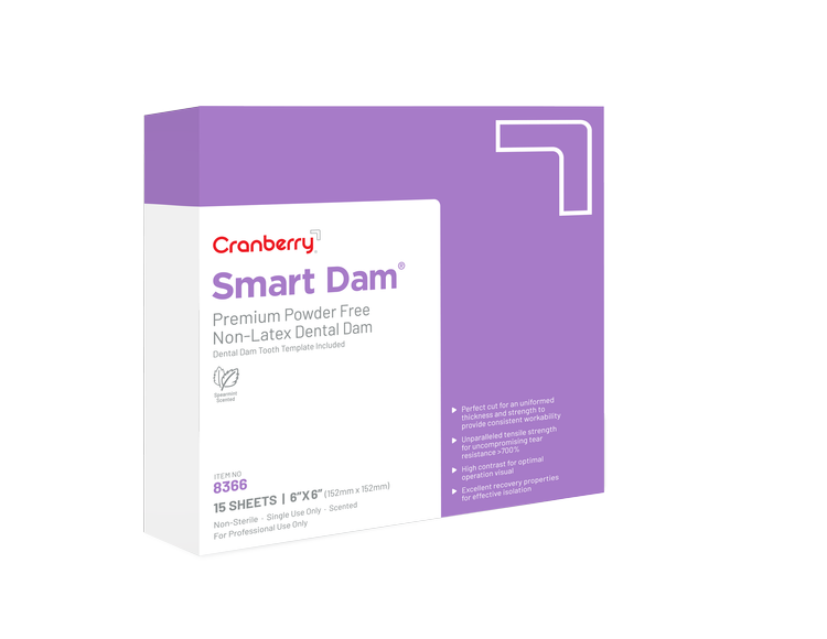 Smart Rubber Dam Latex Free, Mint Scented, 6