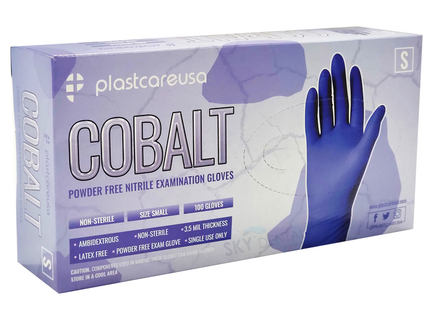 Cobalt Indigo Blue Nitrile Gloves (Plastcare USA)