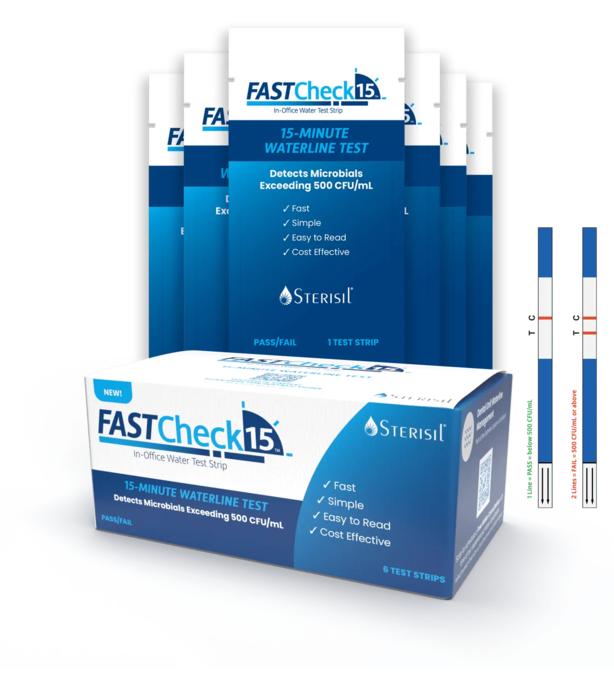 FastCheck 15 In Office Water Test Strip Kits – 6 Kits (Sterisil)