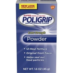 Super Poligrip Denture Adhesive Powder, Extra Strength 1.6 oz Bottle Super Poligrip Denture Adhesive Powder, Extra Strength 1.6 oz Bottle