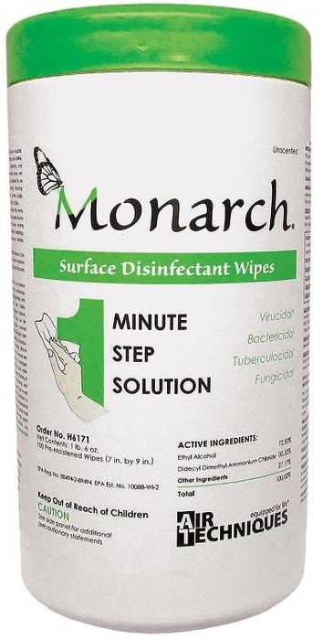 Monarch 1 Surface Disinfectant Wipes 160/Can