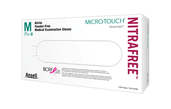 MICRO-TOUCH Nitrafree Pink Nitrile 100/Box (Ansell)