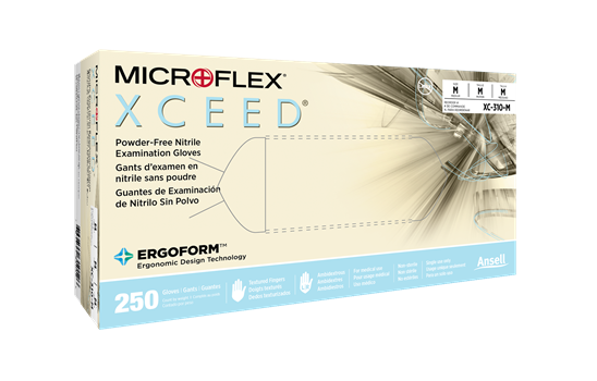Microflex XC-310 Xceed Exam Glove Nitrile Blue 250/bx (Ansell)