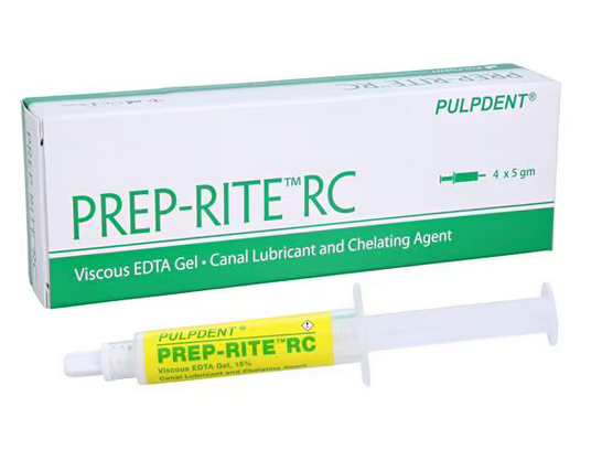 Prep-Rite™ RC Chelating Solution 15% Viscous EDTA Gel, 5 g 4/Pkg (Pulpdent) Prep-Rite™ RC Chelating Solution 15% Viscous EDTA Gel, 5 g 4/Pkg (Pulpdent)