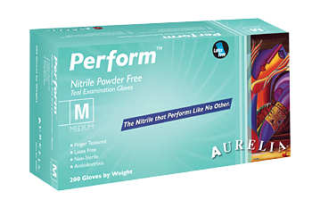 Aurelia Perform Nitrile Powder-Free Examination Gloves Green 200/box