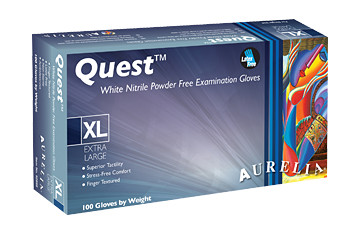 Aurelia Quest Powder-Free Examination Gloves White 100/box