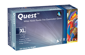 Aurelia Quest Powder-Free Examination Gloves White 100/box