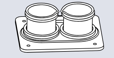 StatClean Double Beaker Holder W/Beaker And Covers (Scican)