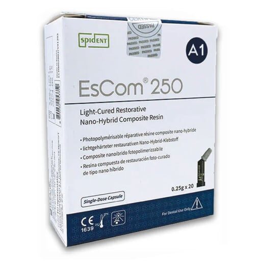 EsCom250 Light-Cured Hybrid Composite, Capsules, 20/Pk EsCom250 Light-Cured Hybrid Composite, Capsules, 20/Pk