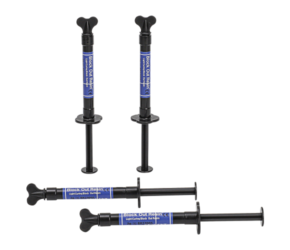 Block Out Resin Light Cure 4x2g Syringe (Spident) Block Out Resin Light Cure 4x2g Syringe (Spident)