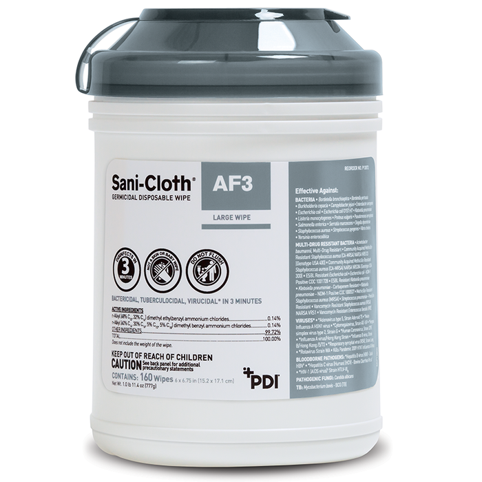 SaniCloth AF3 Germicidal Disposable Wipe Large 6"x6.75" 160/canister