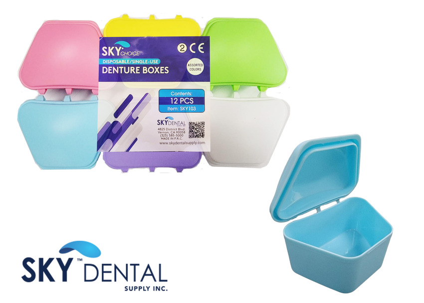 Denture Boxes Assorted 12/Bx (Sky Choice)