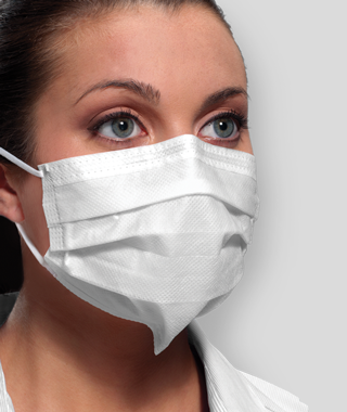 Mask Ultra Sensitive Fog Free Earloop Face Mask w/Secure Fit ASTM Level 3, White, 40/Box