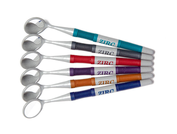 thumbnail image 2 of Zirc Crystal HD Soft Grip Dental Mirrors #5 – Black & Gray Handle, Pack Of 12 – 50Z364 2 of 2