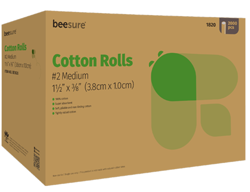  Premium Dental Cotton Rolls #2 Medium 1.5 x 3/8