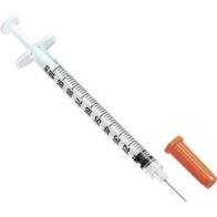Insulin Syringe 1ml Permanently Attached Needle 31g X 5 16 Self Contained U 100 Ultra Fine Short 100 Bx