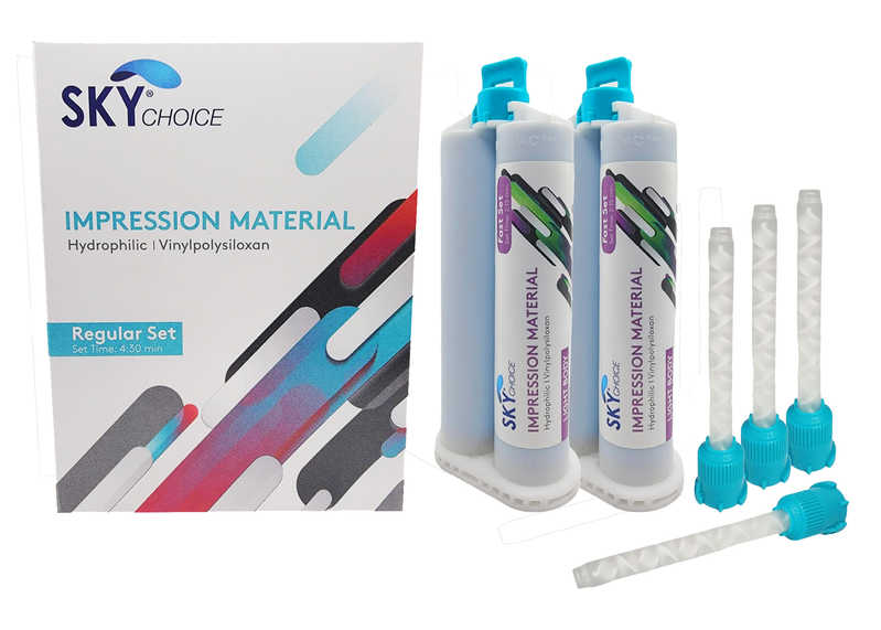 PlastCare USA VPS Heavy Body Regular Set – Dental Impression Material (4 Cartridges + 8 Tips)